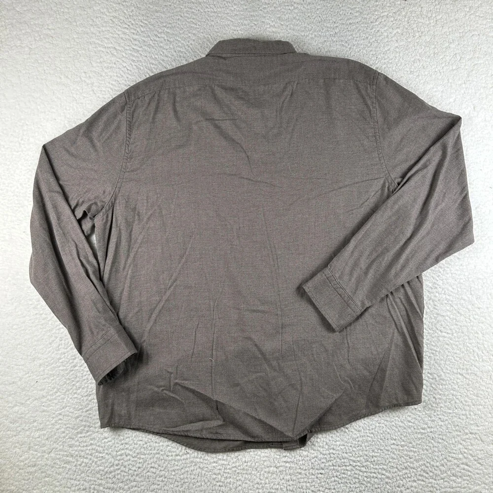 Banana Republic Shirt Mens 2XL Gray Long Sleeve Button Down Slim Fit Casual